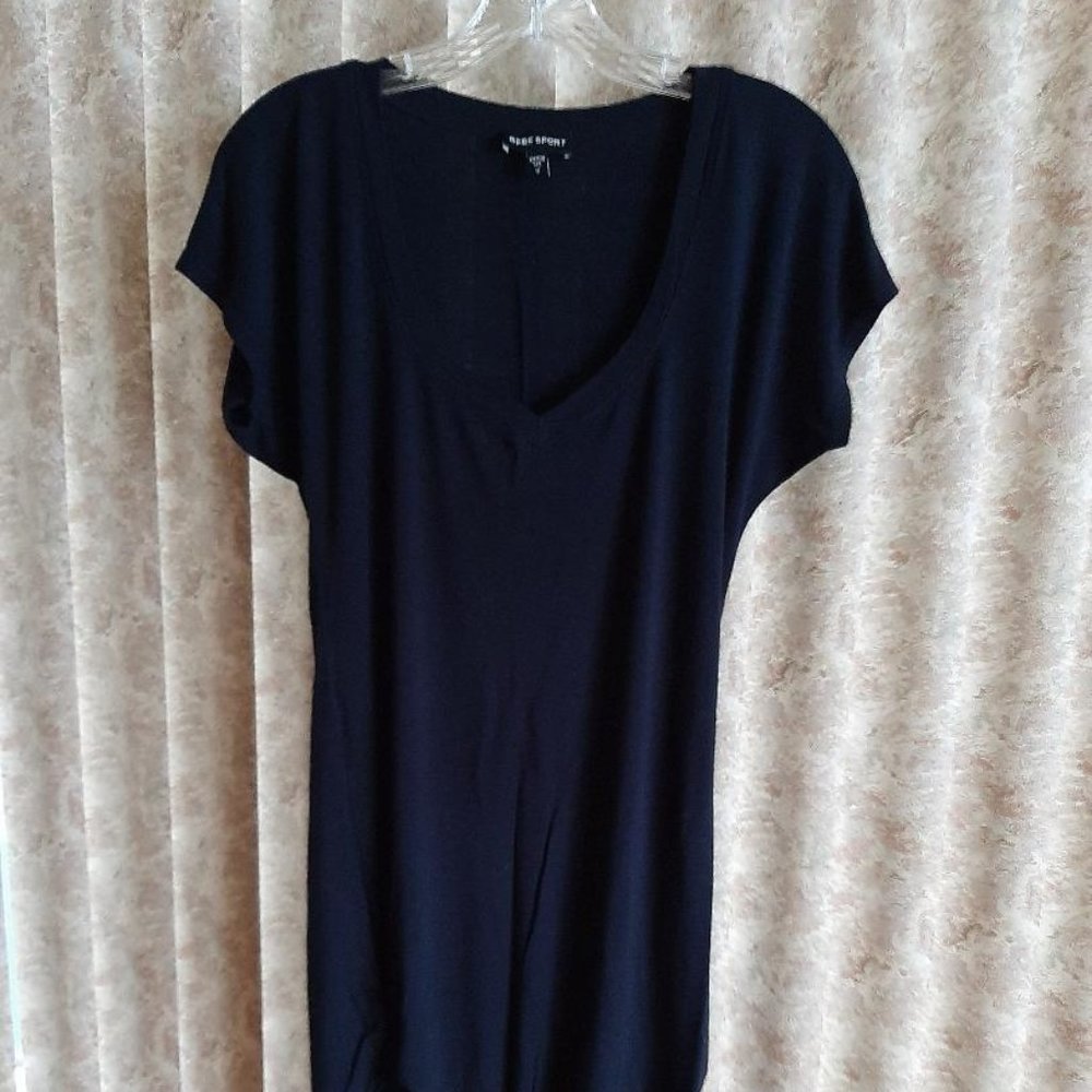 Black BebeSport minidress/top size Medium EUC